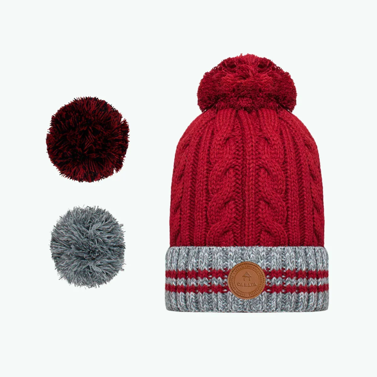 Bonnet Creamy Gin Bordeaux et Gris