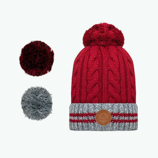 Bonnet Creamy Gin Bordeaux et Gris