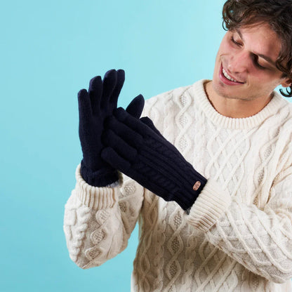 Gants Creamy gin Bleu marine