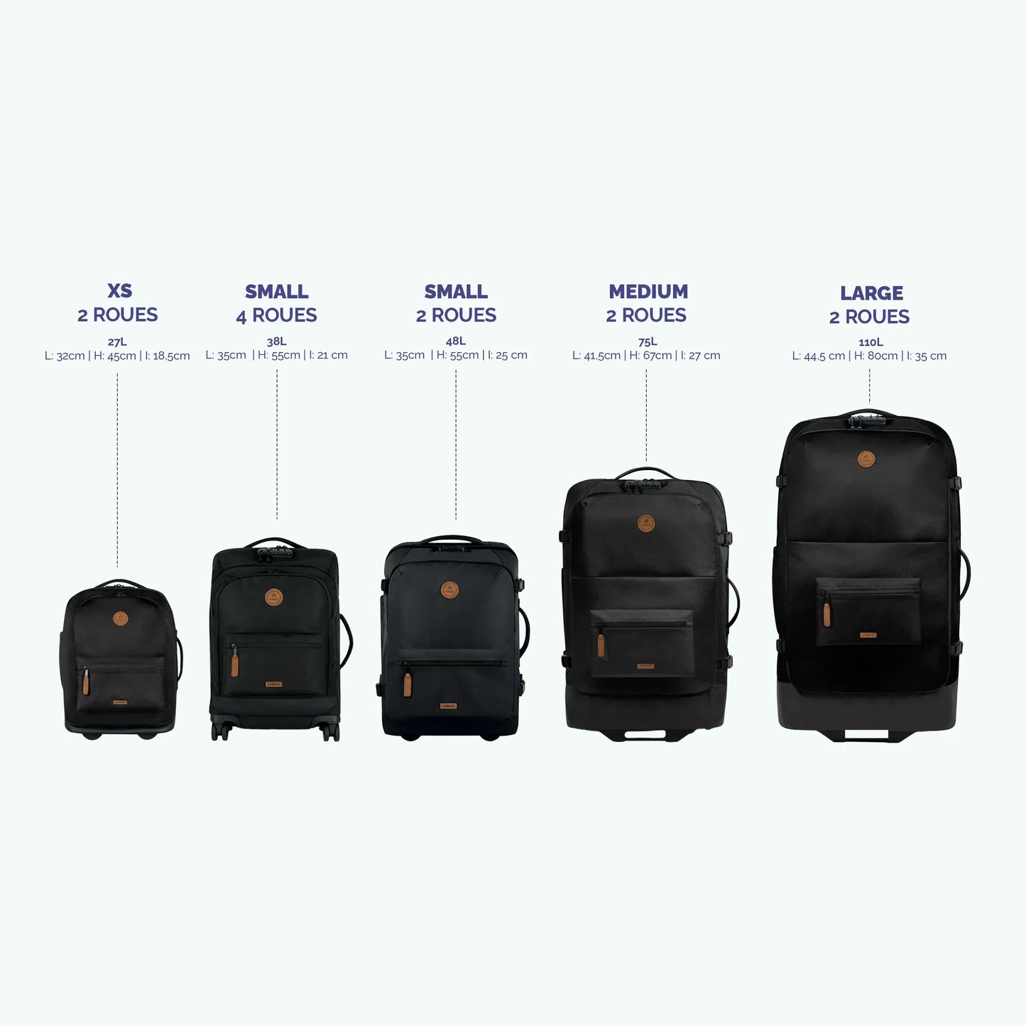 Valise souple 2 roues Small El Cotillo