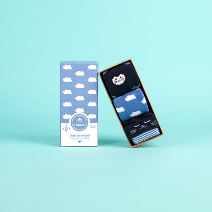 Chaussettes Dans les nuages - Pack de chaussettes bébé - Bleu